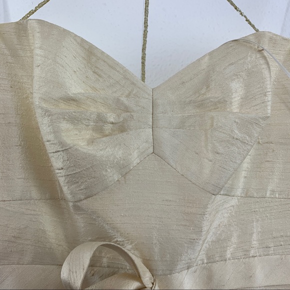 ABS Collection By Allen Schwartz 100% Silk Strapless Dress Size 2 - Picture 9 of 12